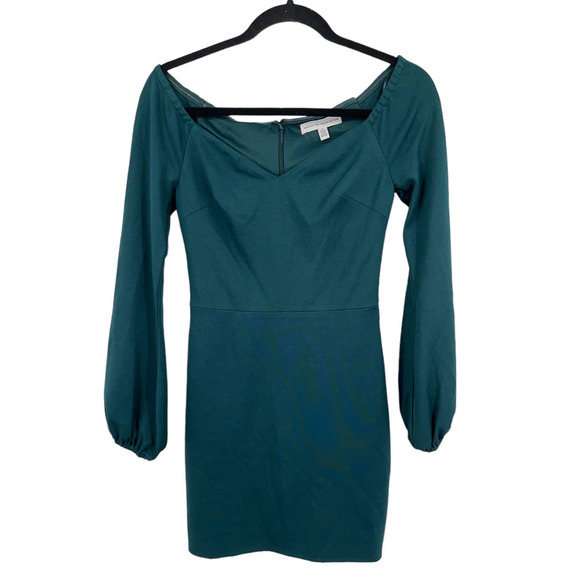 Dress the Population dress Esperanza long sleeve minidress green X-Small XS - Picture 2 of 5